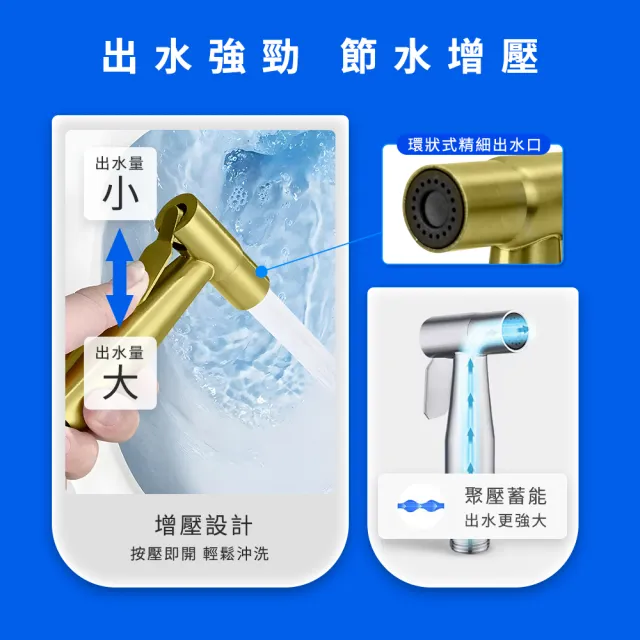 【精準科技】馬桶沖洗器 不鏽鋼馬桶噴槍 增壓沖水器 衛浴噴槍(550-TF150G)