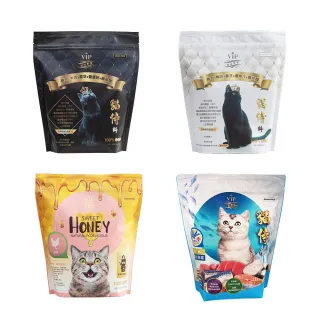 【Catpool 貓侍】天然無穀貓糧1.5KGx4口味各1包(黑貓侍x1+白貓侍x1+金貓侍x1+藍貓侍x1)