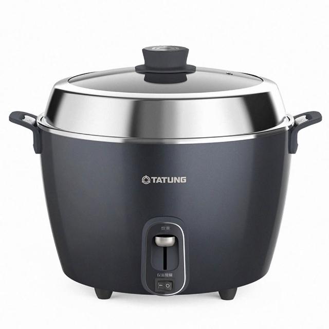 【TATUNG 大同】11人份藍黑色玻璃鍋蓋不鏽鋼電鍋(TAC-11R-MPB)