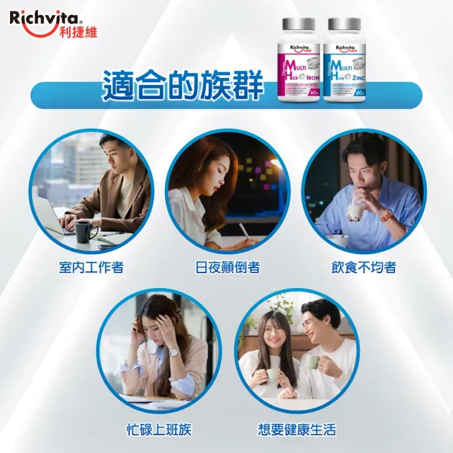 【利捷維】有酵綜合維生素加鋅/鐵錠 3入組(任選 共180錠 陳傑憲 代言)