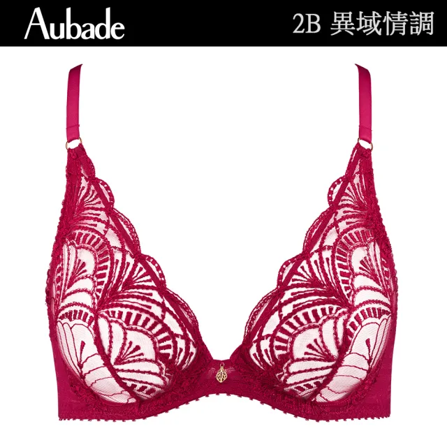 【Aubade】異域情調蕾絲水滴無襯內衣 性感內衣 法國進口 女內衣(2B-愛情紅)