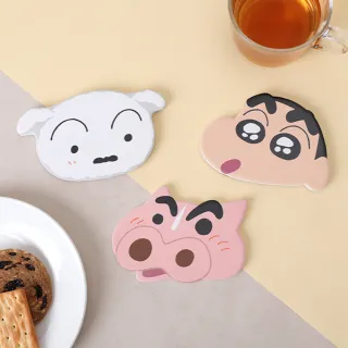 【Norns】蠟筆小新陶瓷吸水墊(小白 肥嘟嘟左衛門 造型杯墊)