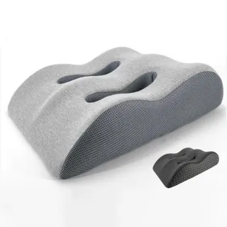 【優家】波浪形抬腿枕 記憶棉抬腿墊 釋壓舒腿枕 床頭靠枕 趴睡枕 墊腿枕(四區支撐 雙凹槽透氣 可拆洗)