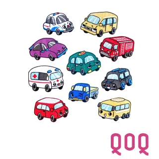 【QOQ】汽車貼布 刺繡貼布/可愛卡通小汽車圖樣刺繡貼布 DIY材料 衣物補丁 熱熔膠款(10款任選)
