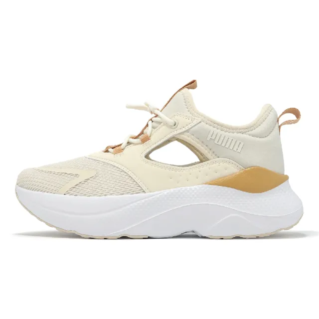 【PUMA】休閒鞋 Softride Mayve Mule 女鞋 米白 鏤空 緩衝 穆勒運動鞋(312001-03)