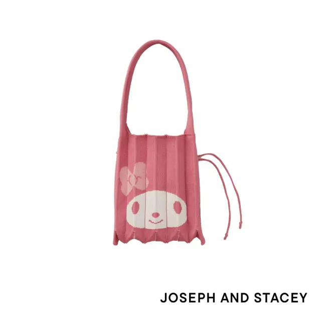 【JOSEPH AND STACEY】官方直營三麗鷗聯名針織百褶包-小(美樂蒂龐克桃/SANRIO/百摺包/uniarts)
