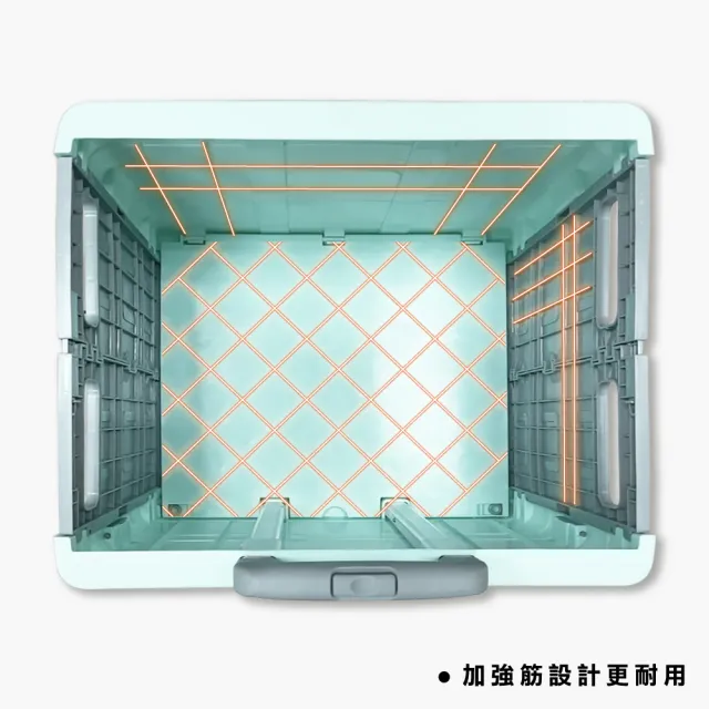 【ONE HOUSE】平拉式8輪爬梯折疊收納車 買菜車 購物車 平拉推車(75L巨型折疊手推車-特大款 1入)