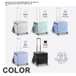 【ONE HOUSE】平拉式8輪爬梯折疊收納車 買菜車 購物車(50L巨型折疊手推車-大 1入)
