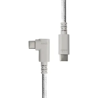 【moshi】Integra 強韌系列 USB-C to USB-C 90度彎頭 240W/480Mbps 充電/傳輸編織線(1.5M)
