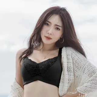 【玉如阿姨】熱戀峰潮內衣※0666黑(H罩 大罩杯 大下圍 豐滿 包覆 止滑肩帶 台灣製)