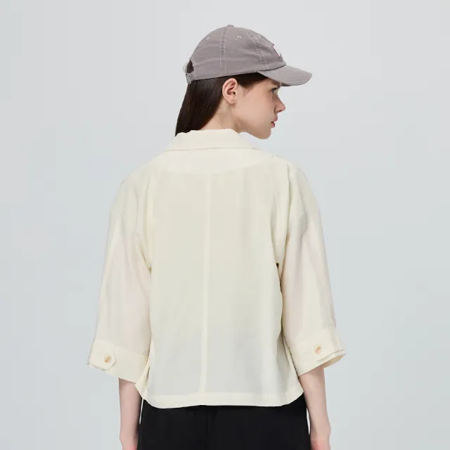 【OUWEY 歐薇】微寬版七分袖萊賽爾西裝外套(杏；S-L；3252324711)
