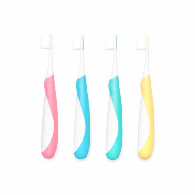 【VIIDA】JOY 兒童牙刷包色4入組(萬毛牙刷/溫和軟毛不傷牙齦/軟毛牙刷)
