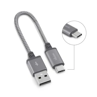 【moshi】Integra USB-A to USB-C 充電線/編織傳輸線(0.25m Type-C iPhone充電線)