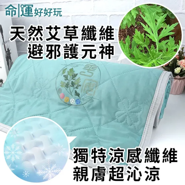 【命運好好玩】李玉珮-艾草冰涼被+牡丹枕巾2入