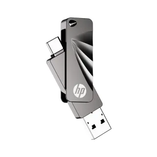 【HP 惠普】64GB 雙用隨身碟 Type-C + A 金屬製 USB 3.2 讀取高達 120 MB/s(x762c)