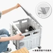 【ONE HOUSE】平拉式8輪爬梯折疊收納車 買菜車 購物車 平拉推車(75L巨型推車+特大防水袋)