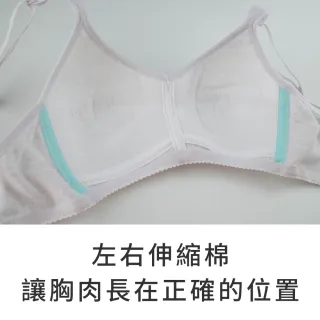 【玉如阿姨】微樂山丘內衣※0647淺藍(A罩 少女 發育 透氣 小胸 防激凸 制服內搭 服貼 台灣製)
