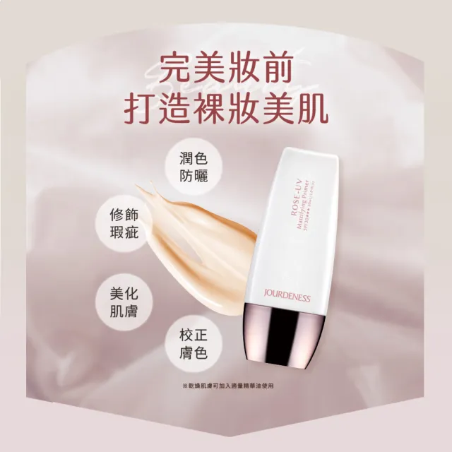 【JOURDENESS 佐登妮絲】ROSE-UV 柔霧妝前乳SPF30 ★★★(30mL)