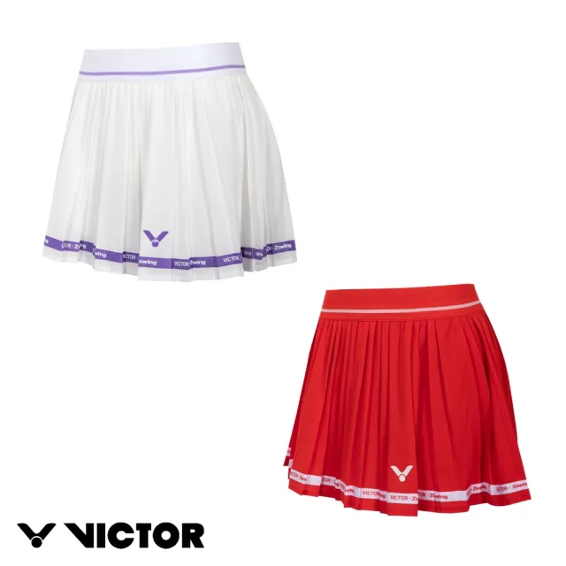 【VICTOR 勝利體育】VICTOR x 鄭思維專屬系列梭織運動短裙(K-503ZSW A/D 白/朱砂紅)
