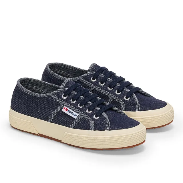 【SUPERGA】休閒鞋 女鞋 2750 經典系列 牛仔風格 深藍 S8144SW-A0O