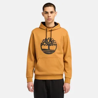 【Timberland 官方旗艦】男款小麥色LOGO連帽上衣(A6K3KP47)