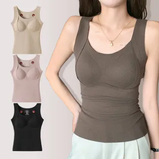 【NEW FORCE】雙面羊絨保暖美型秋冬背心(內衣背心/保暖背心/內搭背心/胸墊背心)