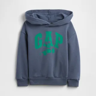 【GAP】男幼童裝 Gap x Disney迪士尼聯名 Logo印花帽T-灰藍色(767414)
