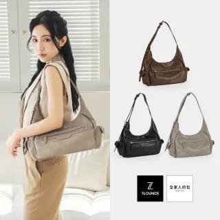 【74 盎司】交換禮物 摔花紋雙口袋肩背包(LG-1078-Q3-W)