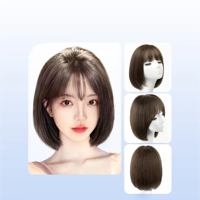 【巴黎精品】真髮短髮整頂假髮透氣輕量免打理假髮隱形增髮(自然短波波頭女假髮2色n1ky20)