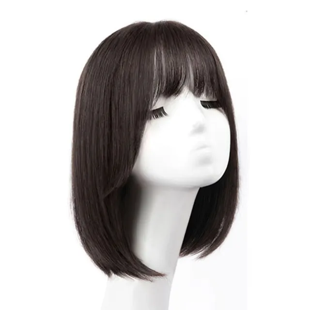 【巴黎精品】真髮短髮整頂假髮透氣輕量免打理假髮隱形增髮(修顏短髮女假髮2色n1ky19)