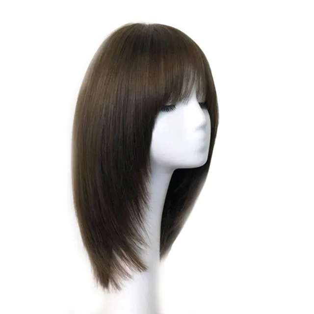 【巴黎精品】真髮短髮整頂假髮透氣輕量免打理假髮隱形增髮(復古層次鎖骨髮女假髮n1ky28)