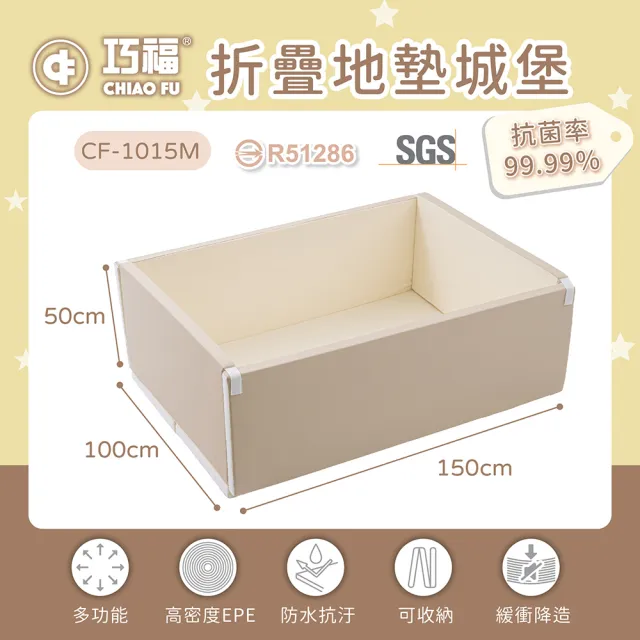 【巧福】兒童折疊地墊城堡CF-1015M-超厚5cm(地墊/兒童地墊/圍欄/幼童睡墊/安全防撞)