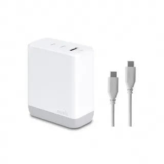 【moshi】Rewind 100W USB-C GaN 氮化鎵充電器(附 1.2米 USB-C 快充線)