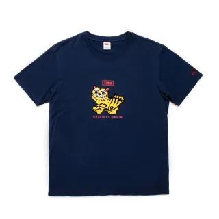 【EDWIN】男裝 白沙屯媽祖小虎爺短袖T恤(丈青色)