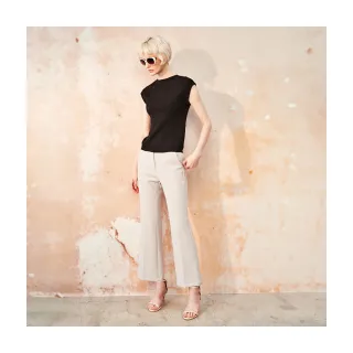 【Le Polka】修身微喇叭西裝褲-女