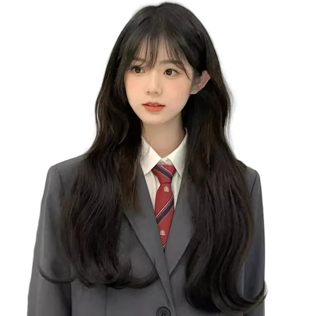 【KT DADA】中長髮假髮 大波浪假髮 長捲髮假髮 自然無痕 仿真髮絲 韓系假髮 空氣瀏海 全頭套假髮