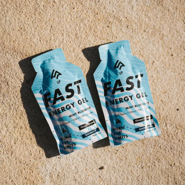 【UP Sports】UP FAST 能量果膠-沁涼藍莓風味45g*10包