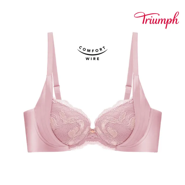 【Triumph 黛安芬】FLORALE 玫瑰百合 輕質鋼圈托高內衣 C-E(茶玫)