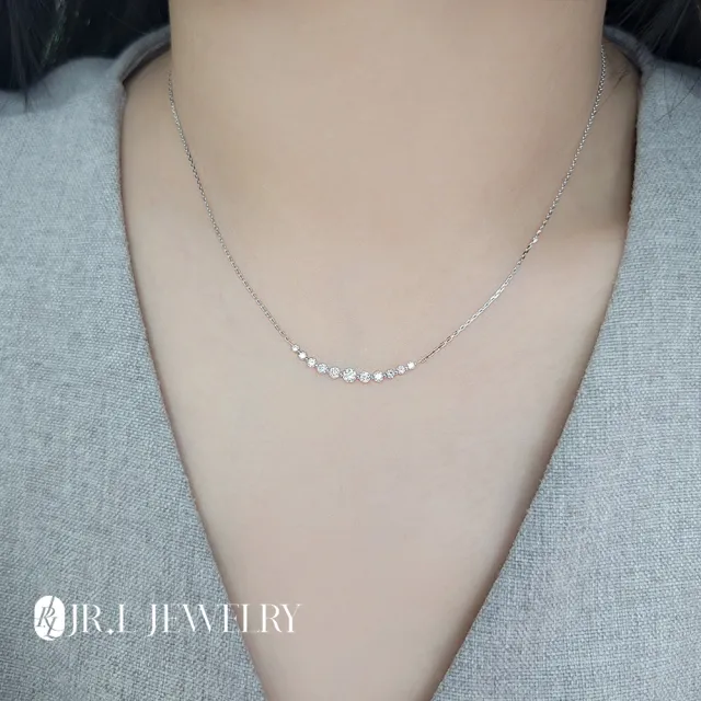 【JR.L金瑞利珠寶】雙12 微笑光芒項鍊(40分培育鑽石 18K金)