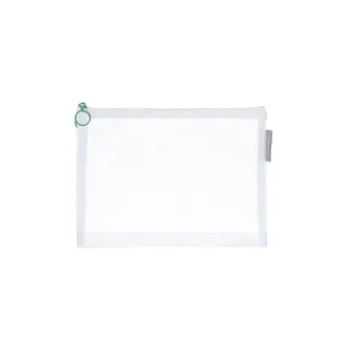 【SHIMOYAMA 霜山】A5透明尼龍網眼拉鍊收納袋-3入(證件包/隨身包/輕巧收納袋)