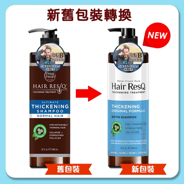 【Petal Fresh】救髮B咖啡因洗髮精-稀疏髮質(無矽靈-946ml/32oz)