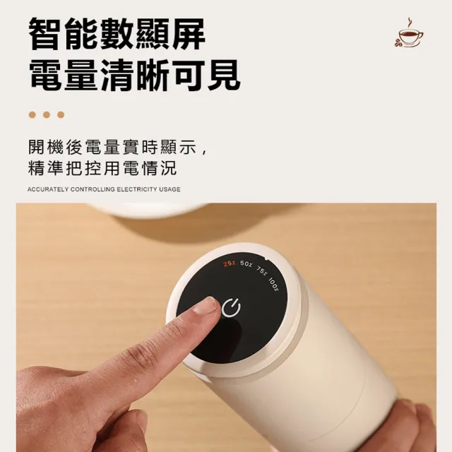 【IDREES 伊德萊斯】智能數顯電動咖啡磨豆機 五檔可調 研磨咖啡機 隨行磨豆器 磨粉機 咖啡杯