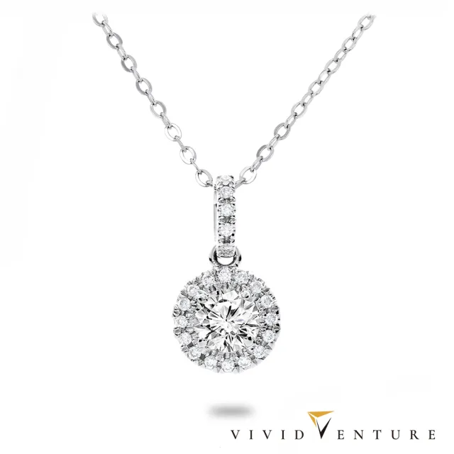 【Vividventure 亞帝芬奇】GIA 30分 FVS2 3EX 八心八箭 無螢光 天然鑽石 真鑽 項鍊 圓滿(14K金台)