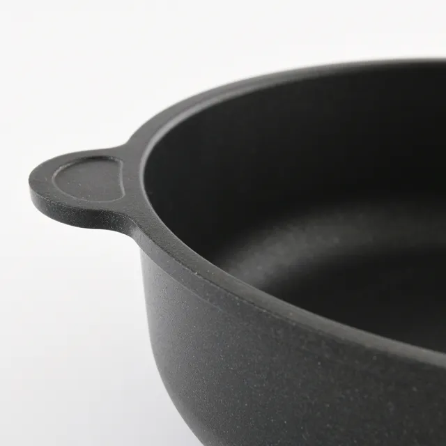 【AMT】經典平底深炒鍋 24cm 7cm深 不沾鍋 電磁爐 IH爐可用(平輸品)