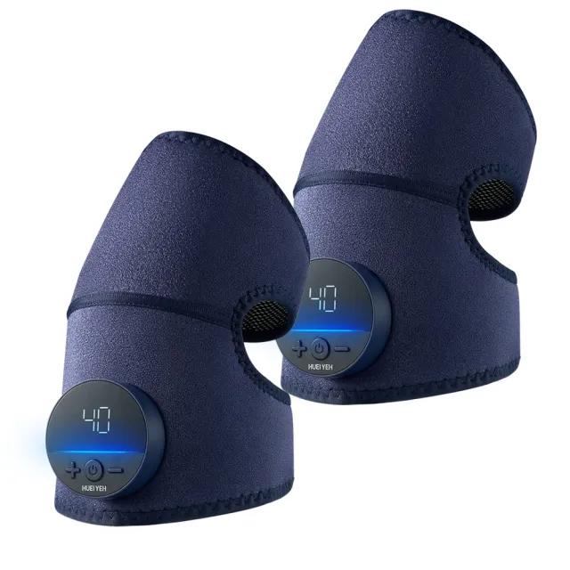 【輝葉】震關健 KNEEBUZZ/多功能石墨烯熱感按摩器 2入組(膝蓋/關節 熱敷按摩/護膝 HY-762)