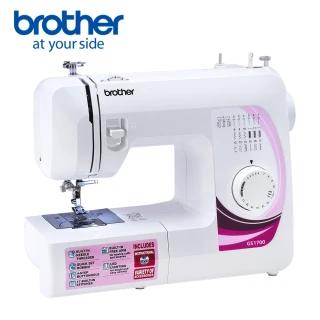 【Brother 兄弟牌】雙針自動穿線實用型縫紉機 GS-1700(LED照明/簡易切線/可車縫厚布或牛仔布)