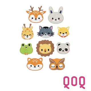 【QOQ】動物貼布 刺繡貼布/可愛卡通動物頭像圖樣刺繡貼布 DIY材料 衣物補丁 熱熔膠款(10款任選)