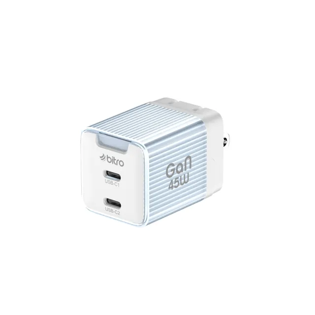 BG45CC GaN 45W氮化鎵PD雙孔快速電源供應器(45W大功率)