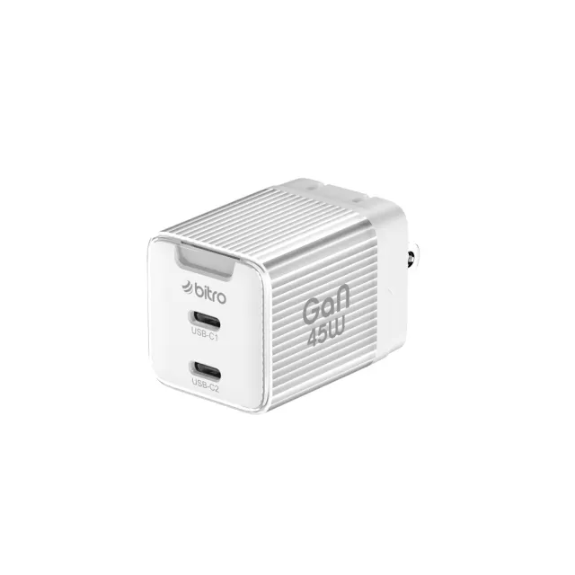 BG45CC GaN 45W氮化鎵PD雙孔快速電源供應器(45W大功率)