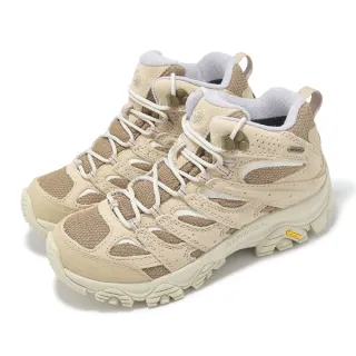 【MERRELL】登山鞋 Moab 3 Mid WP 女鞋 防水鞋面 拿鐵色 沙色 中筒 越野 郊山(ML038790)